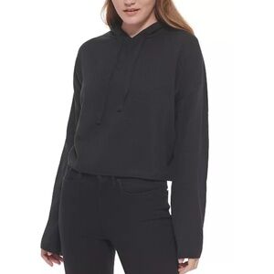 Calvin Klein Pullover Cropped Hoodie Black